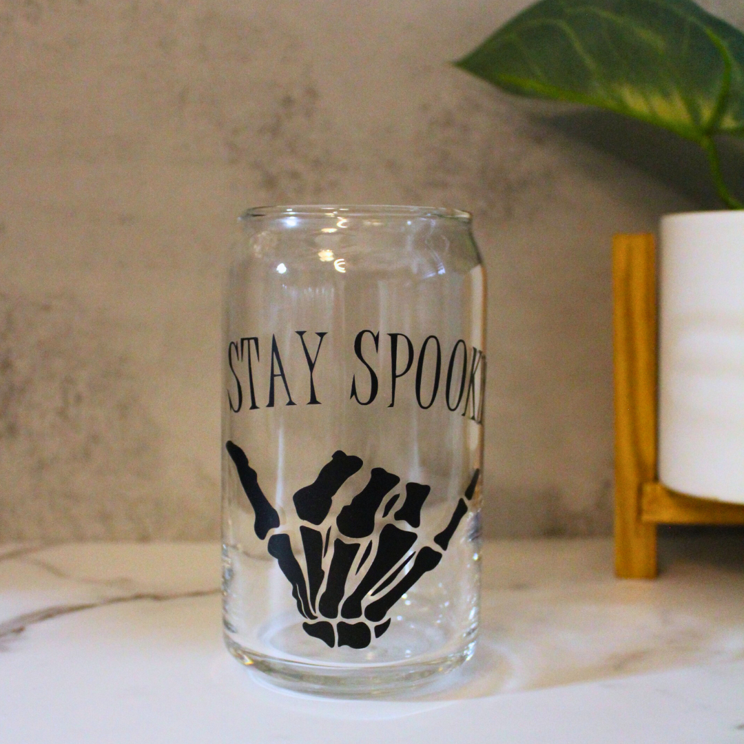 Stay Spooky Libbey Can Glass