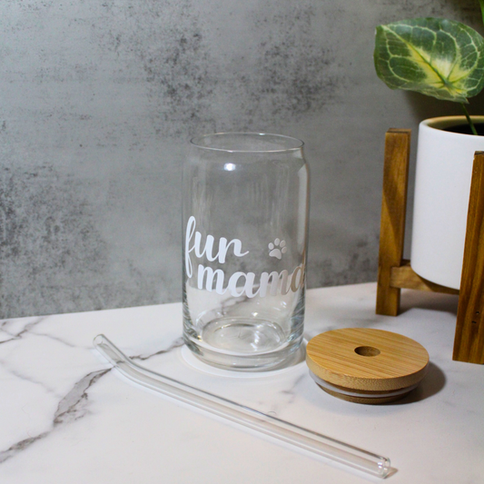 Fur Mama 16oz Libbey Can Glass