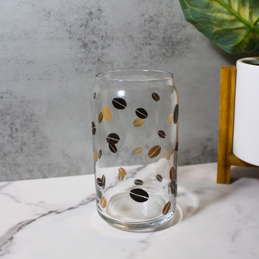 Coffee Beans 16oz Libbey Can Glass