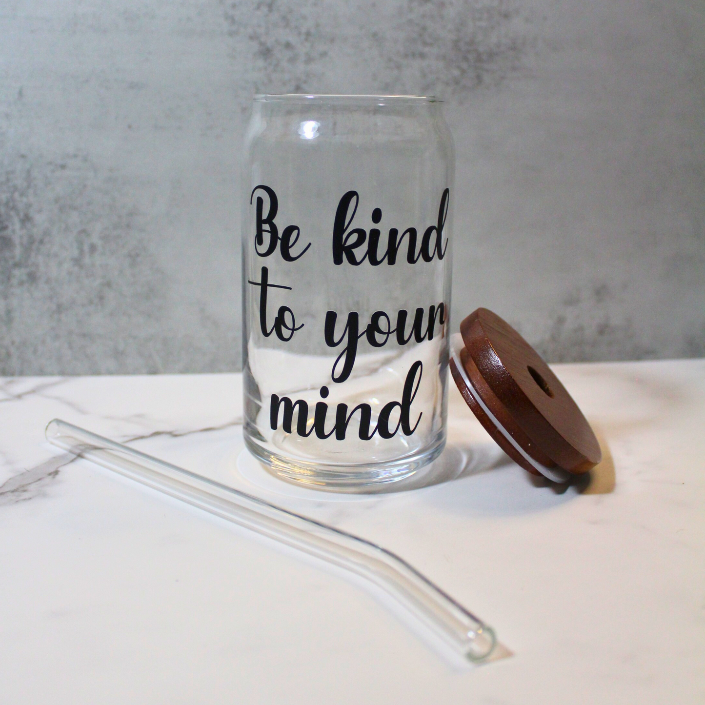 Be Kind to Your Mind 16oz Libbey Can Glass