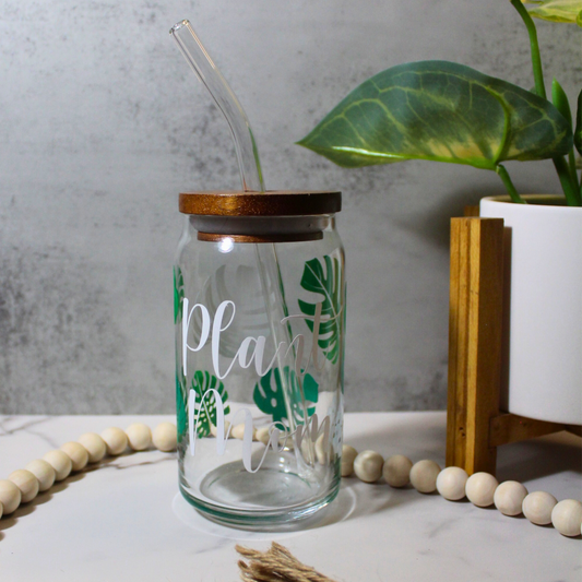 Plant Mom 16oz Libbey Can Glass