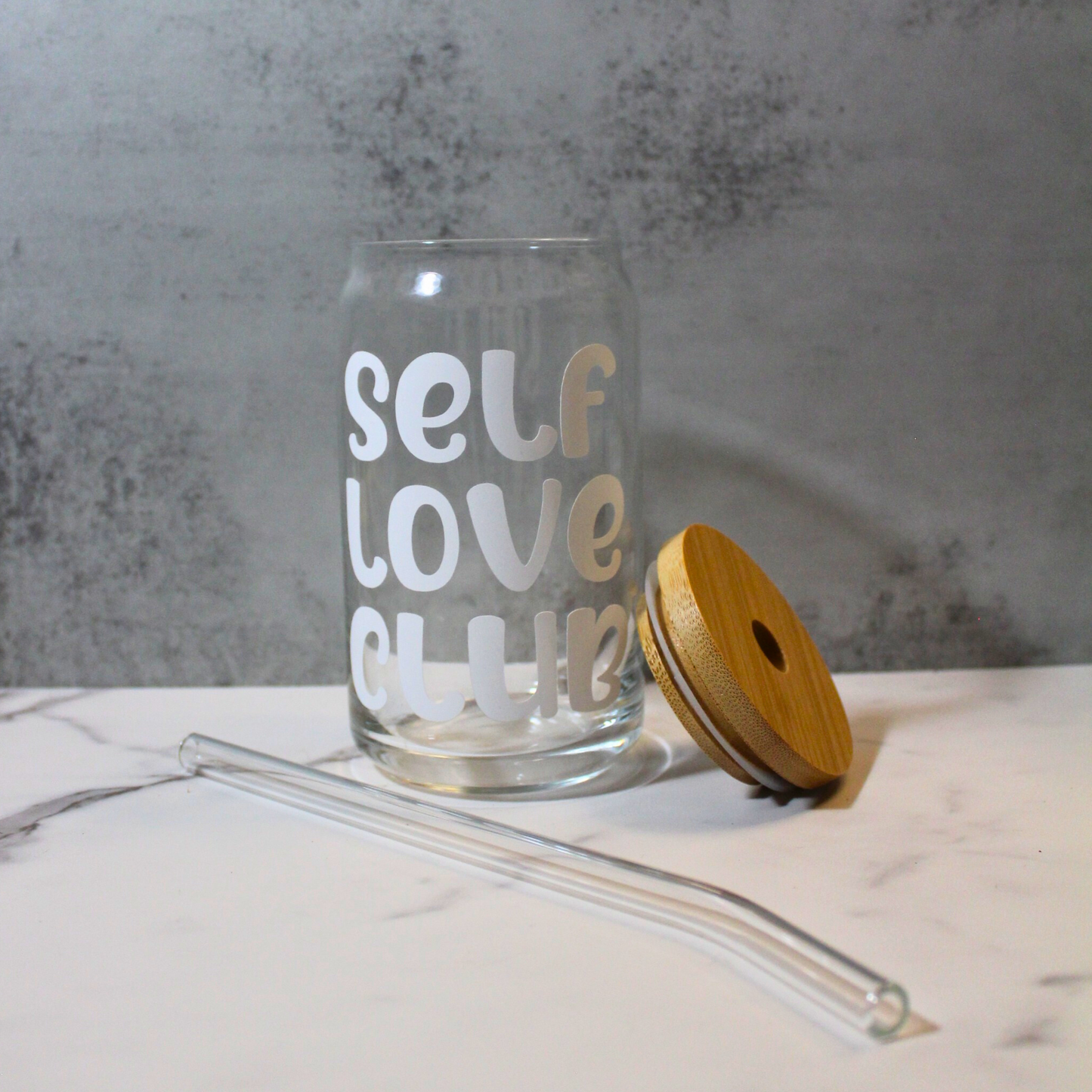 Self Love Club 16oz Libbey Can Glass
