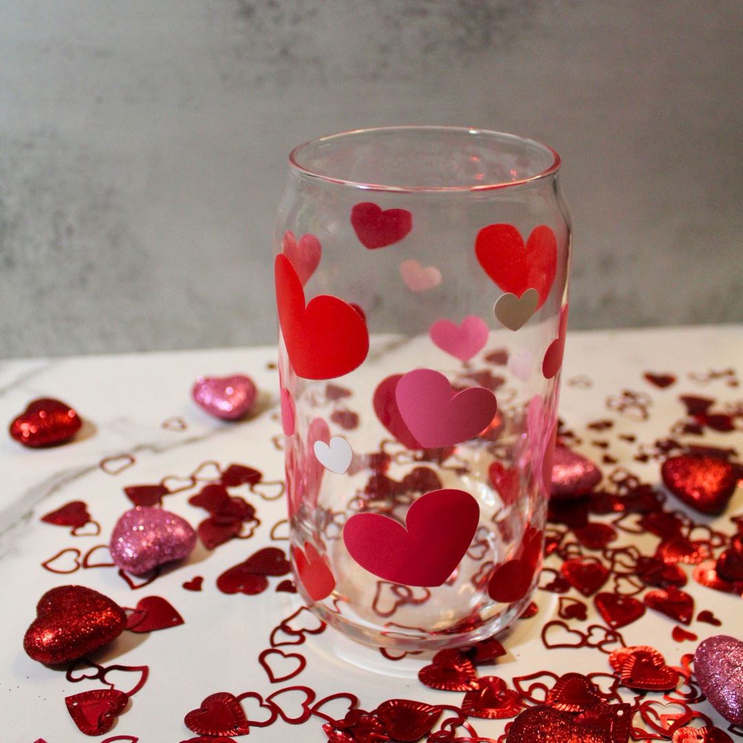 Pink Red and White Hearts