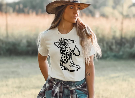 Cow Print Boots