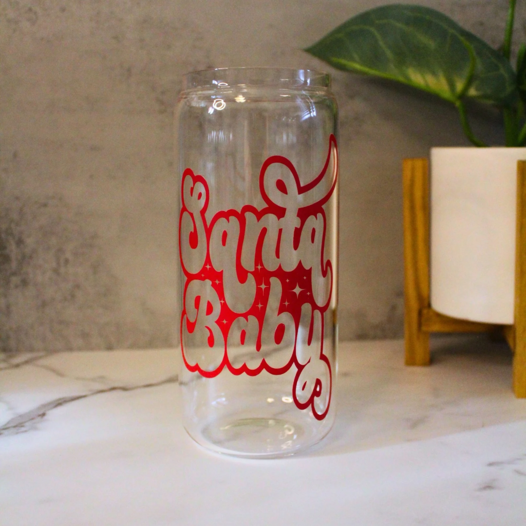 Santa Baby Libbey Can Glass