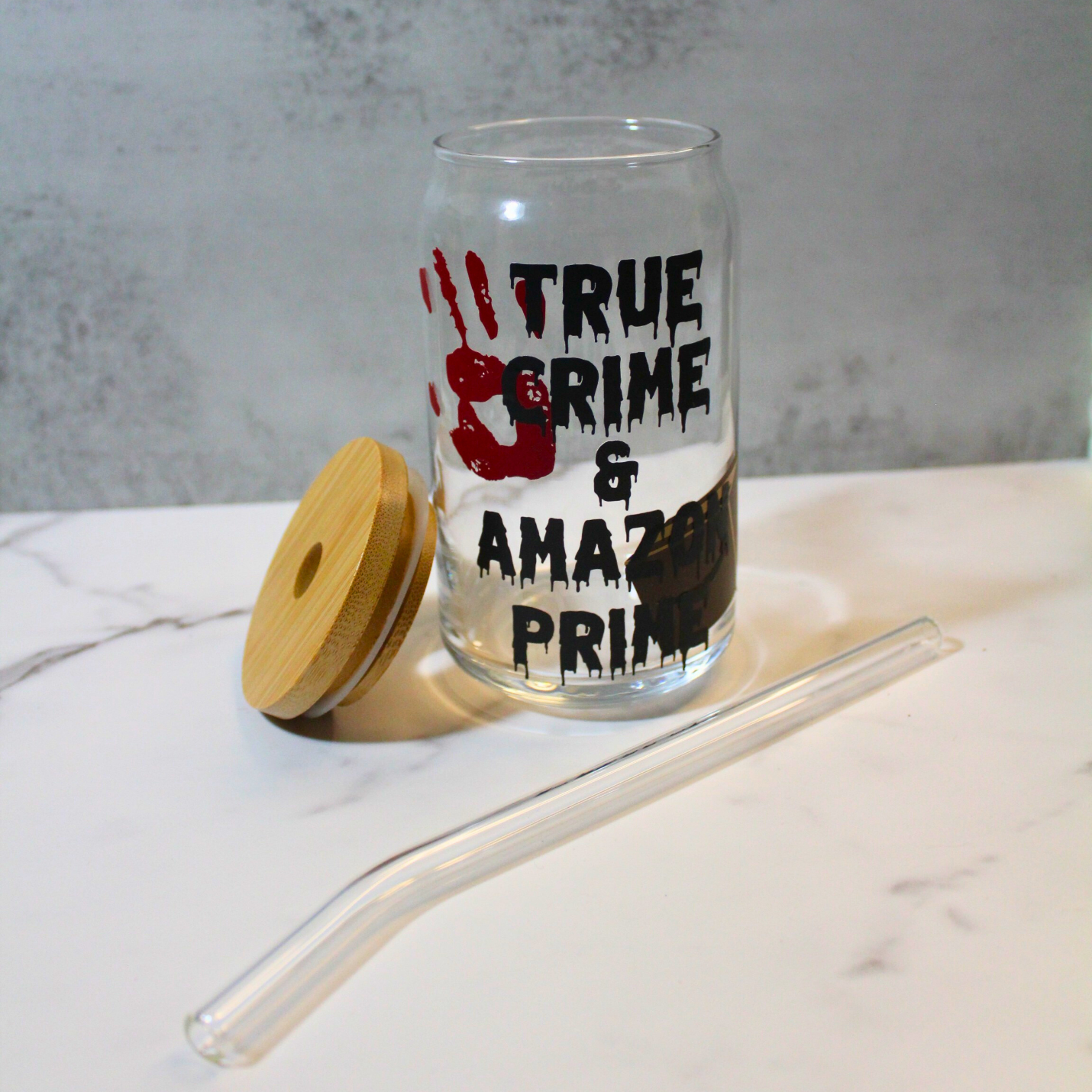 True Crime 16oz Libbey Can Glass