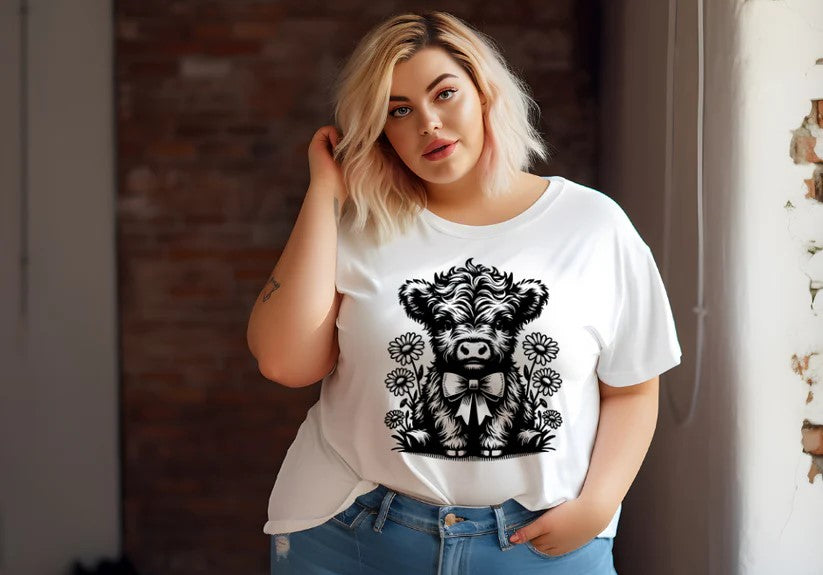 Shaggy Floral Cow