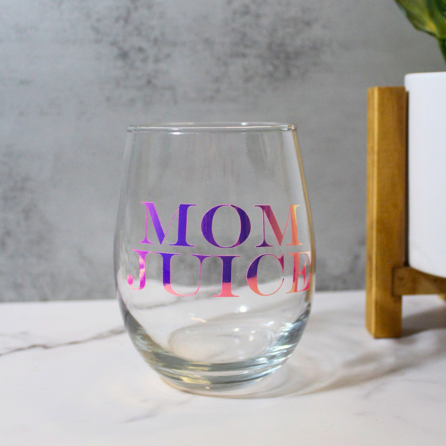 Mom Juice Wine Glass