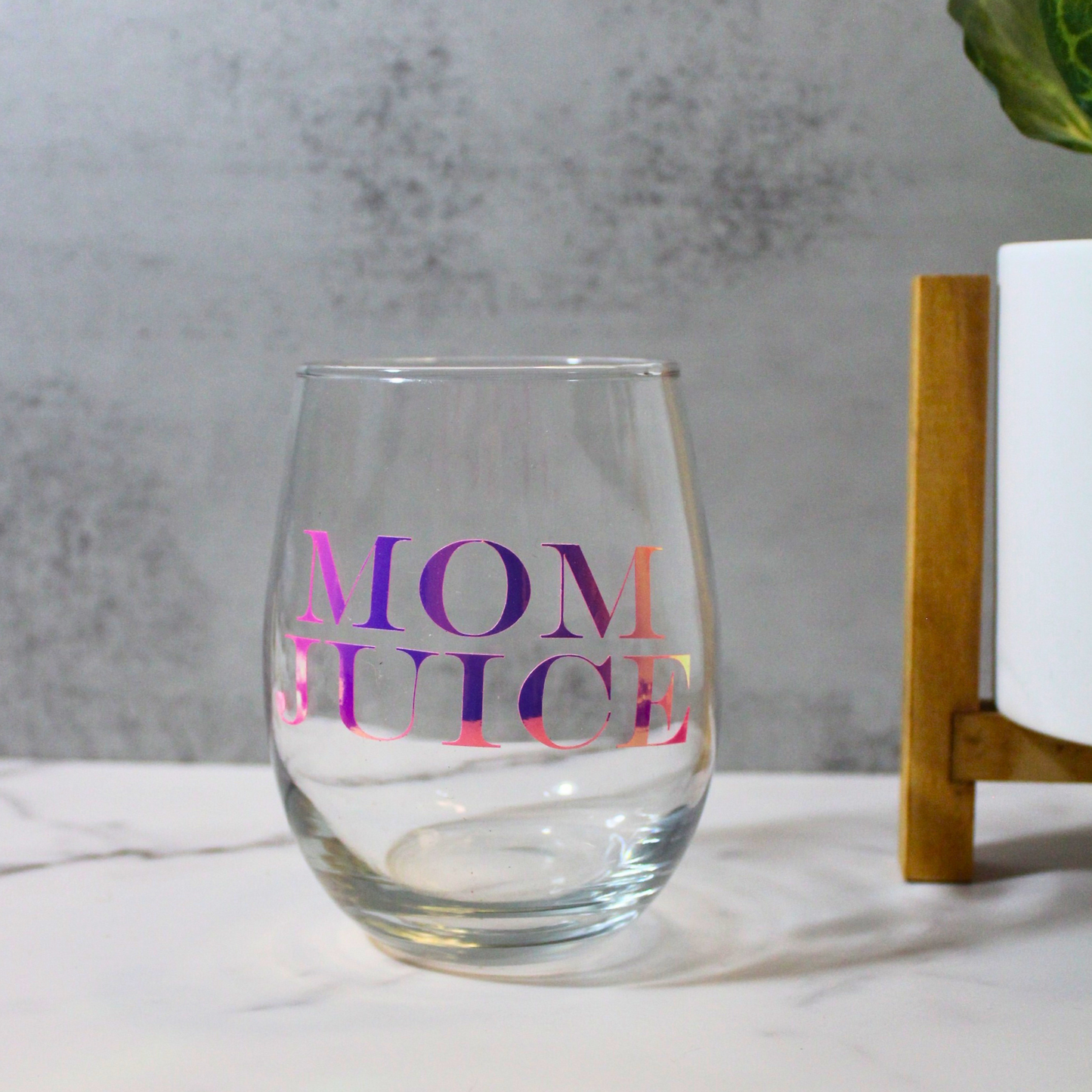Mom Juice Wine Glass