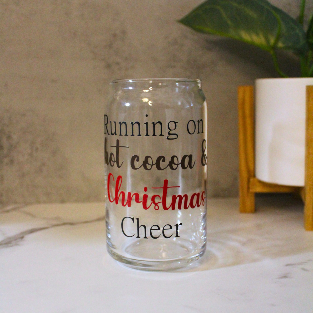 Running on Hot Cocoa Libbey Can Glass