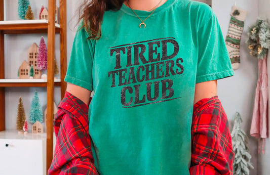 Tired Teacher Club Crewneck