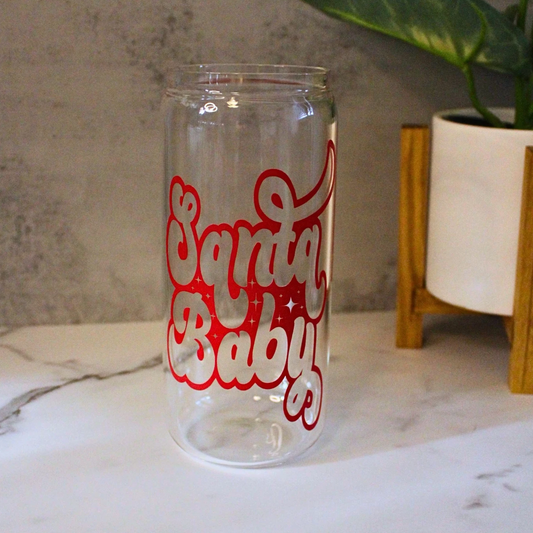 Santa Baby Libbey Can Glass