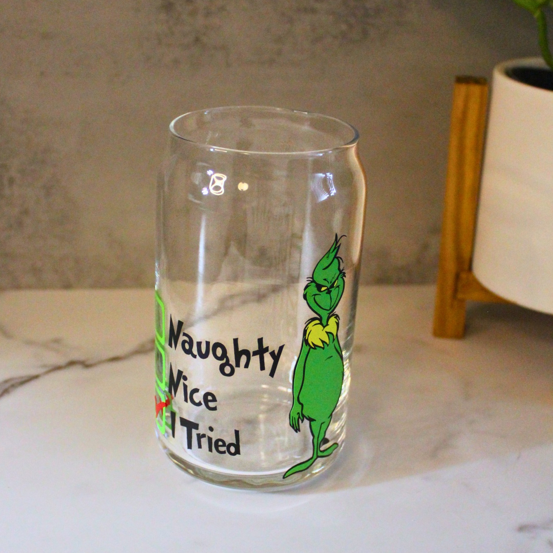 Naughty Nice I Tried Libbey Can Glass