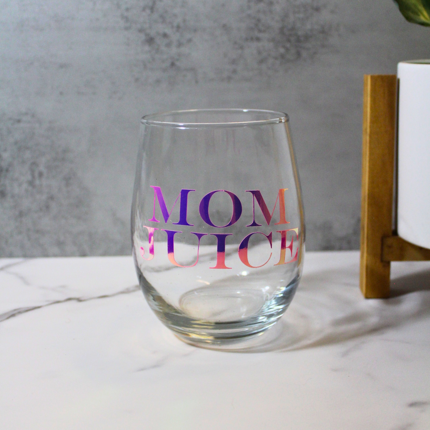 Mom Juice Wine Glass